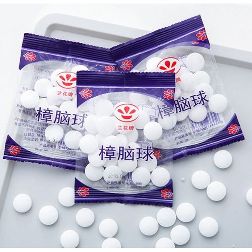 Lot de 10 Paquets - Boules de Naphtaline Blanches - Purifient l'Air des Armoires, Éloignent les Mites et Anti-Moisissures - Non Toxique