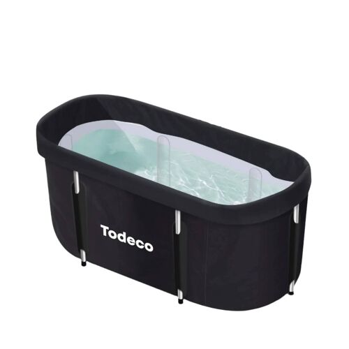 Todeco Baignoire Pliable Adulte, Grand Baignoire Pour Spa Portable Mobile Pour Douche, Pliante Spa Baignoire Pour Petite Salle De Bain, Trempage Auto 