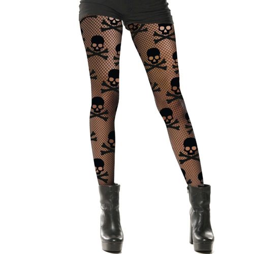 Paire De Collants Résilles Jolly Roger Femme