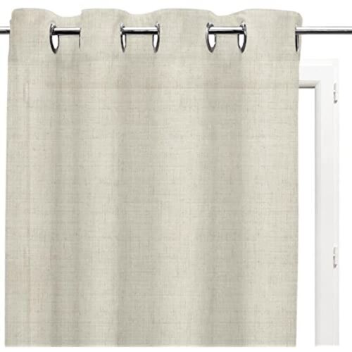 Voile Lin À Oeillets 135x250 Cm Linen Naturel, Par Soleil D'ocre
