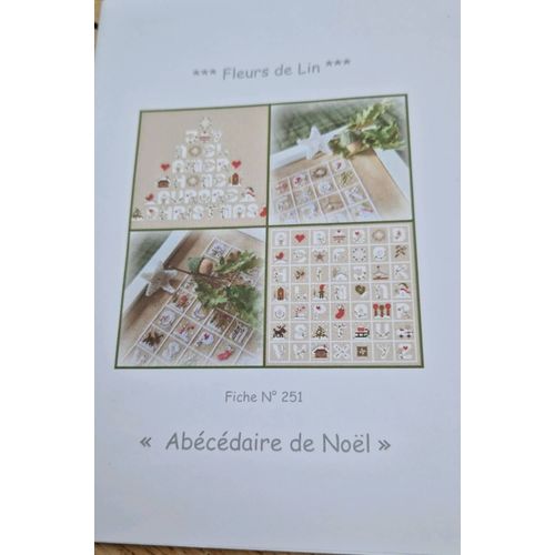 Grille Point De Croix Abécédaire De Noël De Fleurs De Lin