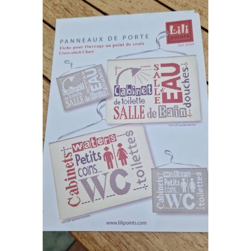 Grille Point De Croix Panneaux De Porte Pour Salle De Bains Et Toilettes De Lilipoints