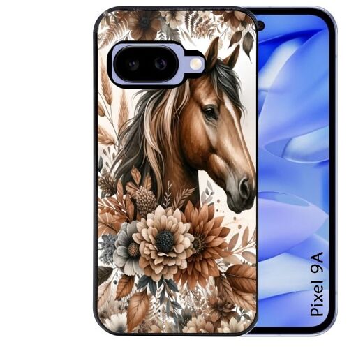 Coque Noire Pour Pixel 9a Motif Cheval Automne