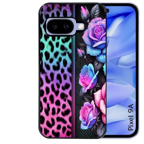 Coque Noire Pour Pixel 9a Motif Leopard Et Lfeur