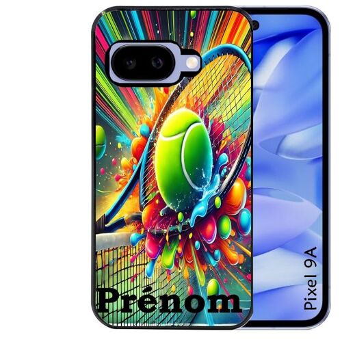Coque Noire Pour Pixel 9a Motif Tennis Color Personnalisee