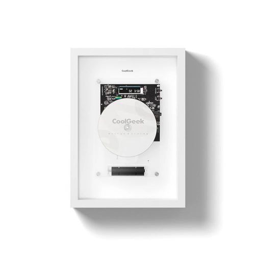 CoolGeek - Lecteur audio portable M1 avec batterie remplaçable et panneau acrylique - BLANC