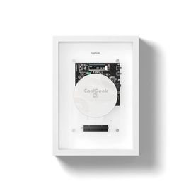 CoolGeek - Lecteur audio portable M1 avec batterie remplaçable et panneau acrylique - BLANC