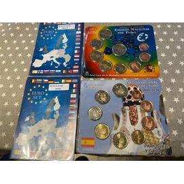 Lot Pièces Euros Espagnoles 2 Série En Euros Et 8 Pièces De 1ct À 2€ Année 2001/2010 Le Bu 2010 ( Pièces De 1 Ct A 2€ Plus 2€ Commémoratives De Cordoue) Et Année 2014 Parc Fuel