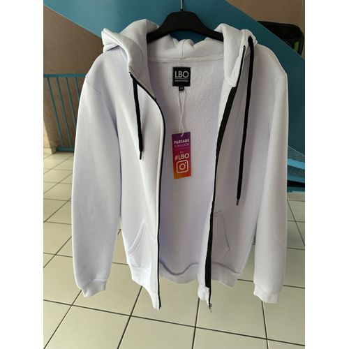 Gilet À Capuche Blanc La Boutique Officielle Taille 34