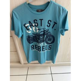 Tee Shirt Bleu H&M "Rebels Moto"Taille 12 Ans