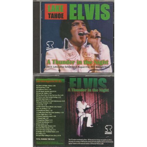 Elvis Presley A Thunder In The Night Cd 1/8/71 Lake Tahoe Midnight Show !