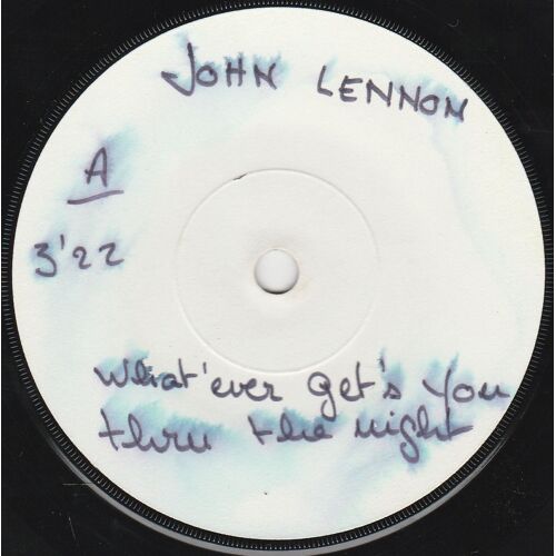 John Lennon - Elton John: Whatever Get'S You Thru' The Night 45t 17cm Vinyl France- White Label