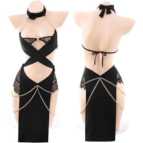 Kalanka-Lingerie Sexy Pour Cosplay, Costume De Chat D'anime Coquin, Tenue De Jeu De Rôle Pour Femme, Robe D'halloween