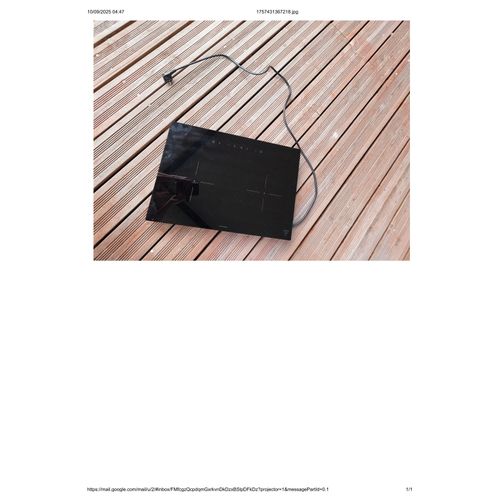Plaque de cuisson 2  foyers Noire