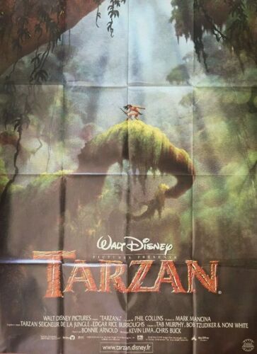Tarzan / Walt Disney - Affiche Originale De Cinéma - Format 120x160 Cm - Un Film De Kevin Lima Avec Les Voix De Tony Goldwyn, Minnie Driver, Rosie O'Donnell - Année 1999