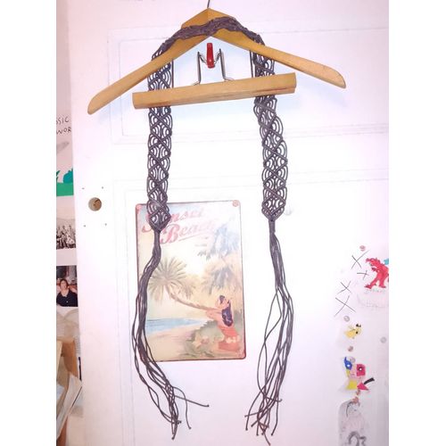 Ceinture De Robe Tressée Marron 44 Xxl Vintage Années 80.