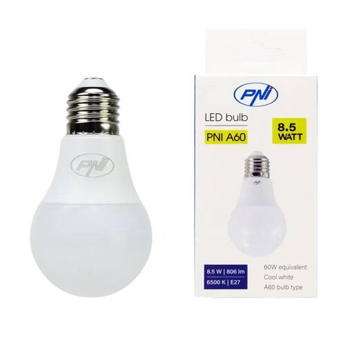 Ampoule Led - Pni - A60 - 8,5 W - 806 Lm - 6 500 K - Culot E27