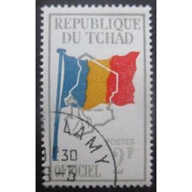 Tchad Service N°2 Drapeau Oblitéré