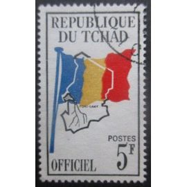Tchad Service N°3 Drapeau Oblitéré