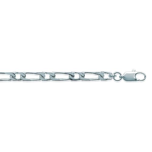 Chaîne Homme Maille Gourmette Argent Rhodié 55cm