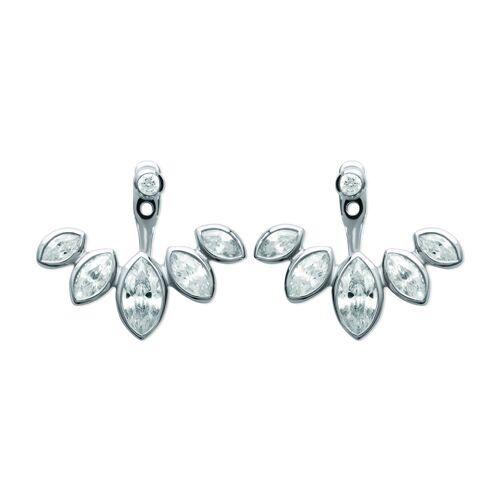Boucles D'oreilles Brillaxis Feuillage Empierré