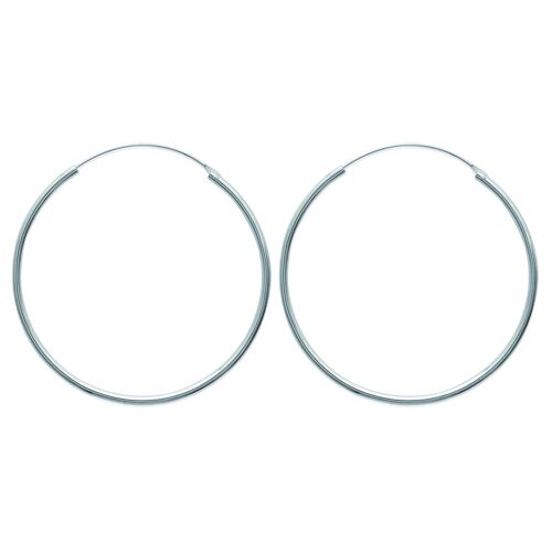 Créoles Brillaxis Argent Rhodié 50mm