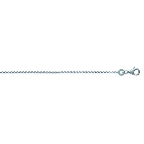 Chaine Maille Forçat En Argent Rhodié 45 Cm