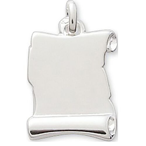 Pendentif Brillaxis Parchemin Argent Rhodié