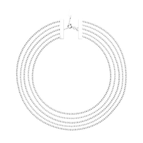 Collier Les Georgettes Rivière Argenté
