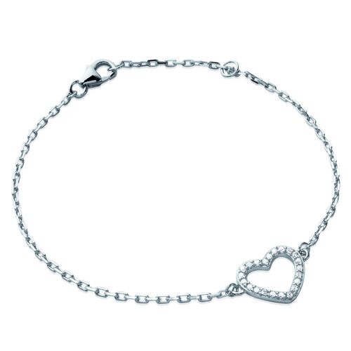 Bracelet Brillaxis Coeur Empierré