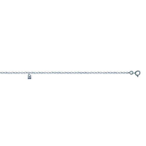 Chaîne De Cheville Brillaxis Argent Avec Oxyde