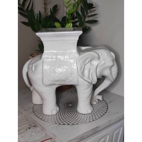 Sellette éléphant céramique vernissé