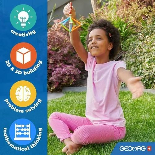 Jeu de construction magnétique - GEOMAG - Classic Panels - Fusée NASA - 103 pièces - Magnétique - Dès 3 ans