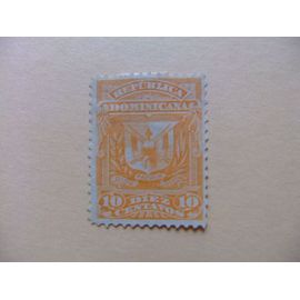 89 Republica Dominicana 1885 - 1891 / Escudo / Yvert 64 (*)