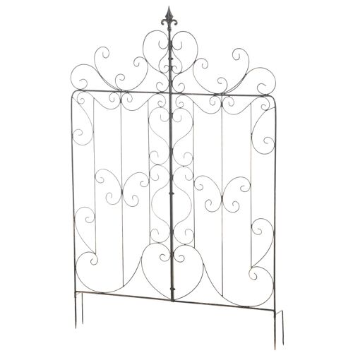 Treillis Décoration De Jardin Rosier Plantes Grimpantes 133 Cm En Métal Bronze 10_0003890