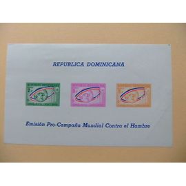 89 Republica Dominicana 1963 / Campaña Mundial Contra El Hambre / Yvert Bloc 28 Mnh