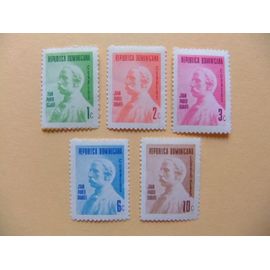 89 Republica Dominicana 1970 / Juan Pablo Duarte / Yvert 682 / 685 + Pa 213 Mnh