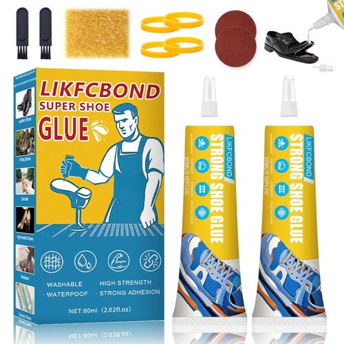 Jexnovashop-Colle Forte Pour Chaussures, 120ml Colle Professionnelle, Adhésif De Réparation Universel Pour Tous Les Types De Semelles