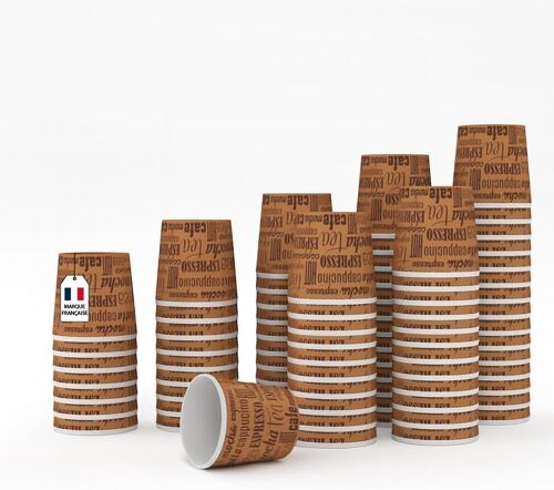 VornixorSarlshop4 Oz 1000 Espresso Gobelets en Carton,Jetables,Résistant à la Chaleur,Carton Qualité,Idéal pour Toutes Les Boissons Chaudes ;Café,Thé,Chocolat etc.