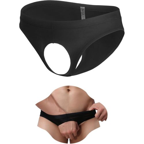 Kalanka-String Ouvert Avant Homme Chic Slip Soie Glacée Sans Couture Chic Tanga Soie Tenue Homme Hot Club Libertin Sous Vetement Sissy Lingerie Et Vêtements Jockstrap Suspensoir
