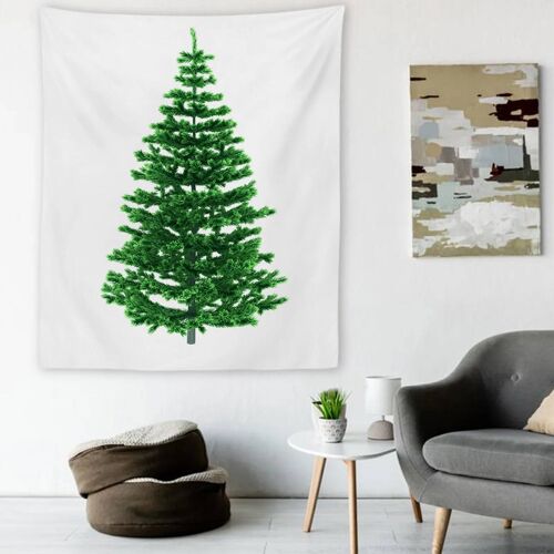 Arbre De Noël De La Tapisserie (C), De Noël De Tapisserie, De Noël, De La Tapisserie, Vert Pin, Arbre De La Tapisserie Avec Les Ongles, Esthétique De La Tapisserie Mural Suspendu Pour La Chambre À C