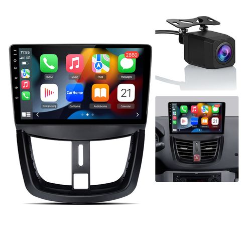 Autoradio 9 pouces 6 + 128 Go pour Peugeot 207 2006-2015 Android 13 8 coeurs 4 GSIM Carplay GPS Navi DSP BT DAB WIFI SWC Android Auto
