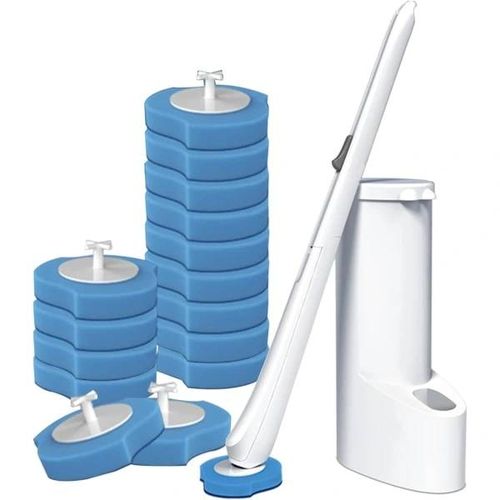 1 ensemble de brosses WC jetables avec 8 têtes de rechange