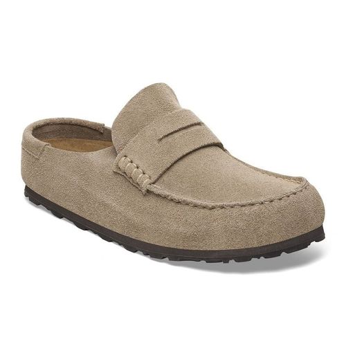 Baskets Birkenstock Naples Wrapped Suede Leather Taupe Eur 41