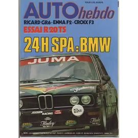 Auto Hebdo 73 De 1977 Pages Detachées,24h Spa,Renault 20 Ts,Enna F2,Croix F3,Ricard Gr6,