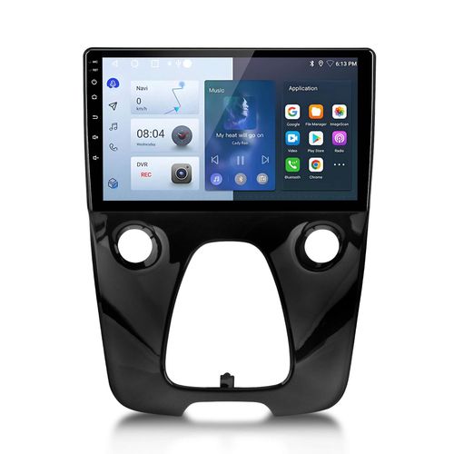 Autoradio 10 pouces 6+128G Android 13 Carplay 8 coeurs pour Toyota Aygo Citroën C1/Peugeot 108 4GSIM SWC DAB+ FM RDS GPS navi