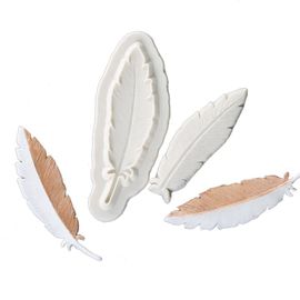 Kit Moules Silicone Plume Double Face, Fabrication De Bijoux En Résine Et Polymère