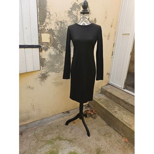 Robe Noir Gris Manches Longue Zara Trafaluc M