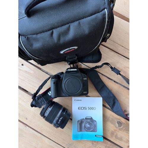 Pack Canon EOS 500D 15.1 mpix + Objectif + Sacoche + carte SD 4GB