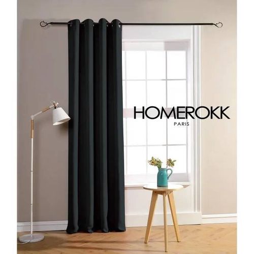 Rideaux Occultants - Homerokk - 140 X 240 Cm - 100% Polyester - 8 ?Illets - Noir